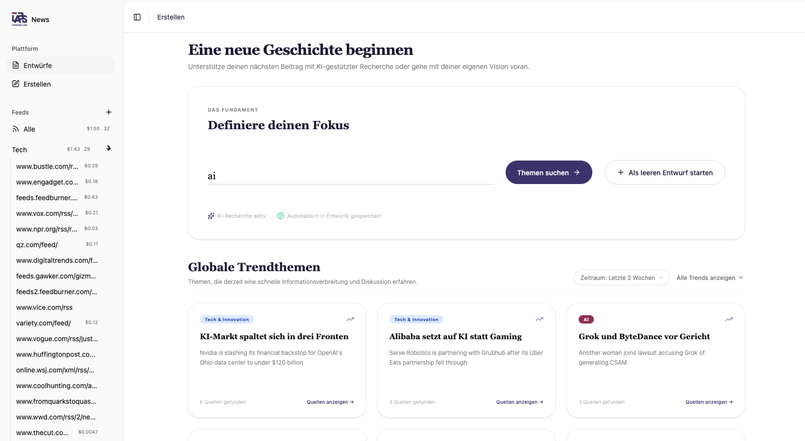 Editoria: Globale Trendthemen